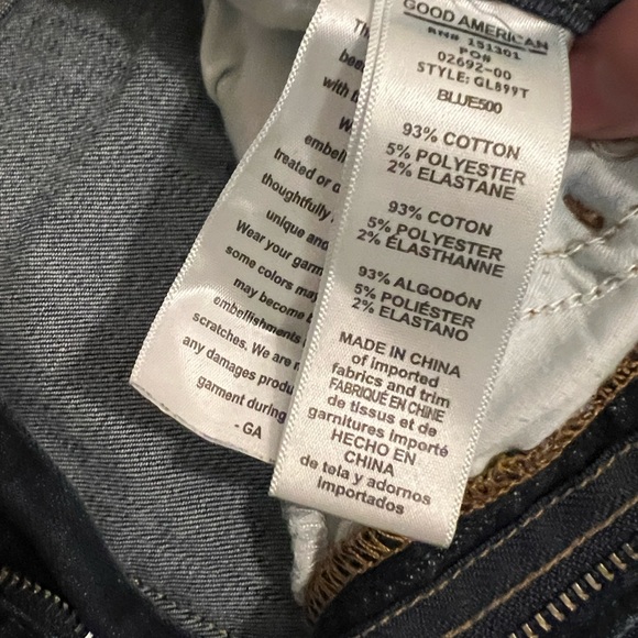 Good american good legs dark blue wash skinny jeans size 8 - Picture 4 of 5